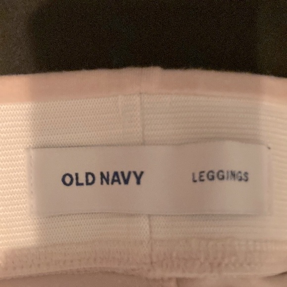 Tummy Control Old Navy Light Pink (Shell) Leggings Size Medium 12” High Rise NWT - Picture 3 of 5